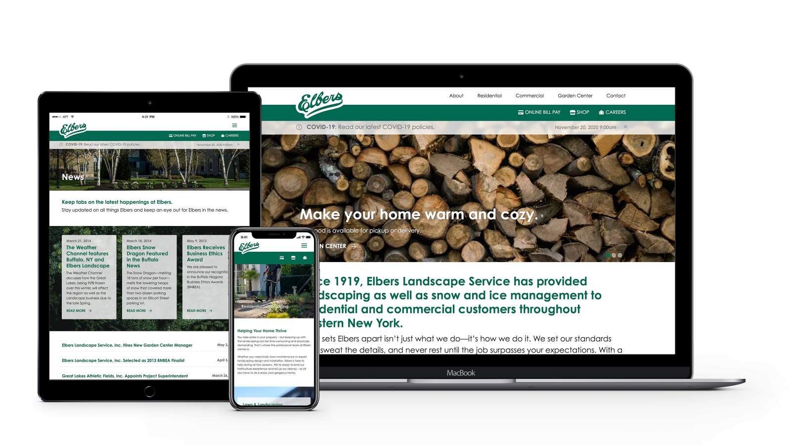 Elbers Landscape Service, Inc. Laptop/Tablet/Phone